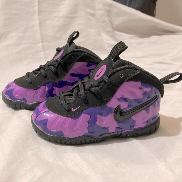 Nike Air Little Posite Pro - Purple Camo - 6C - Rare NWOT - Picture 1 of 7